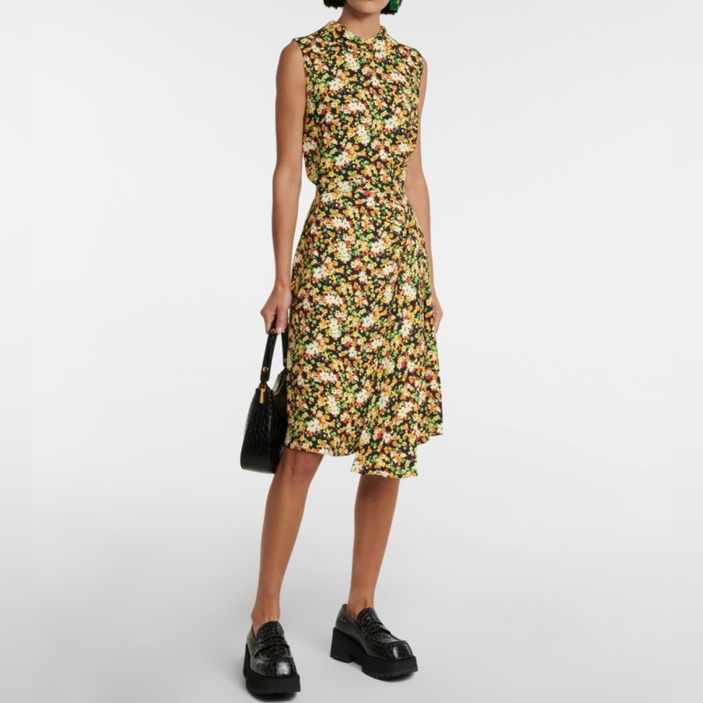 Marni Lovers Prairie floral-print A-line midi skirt size 40 line new!
